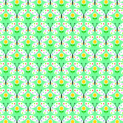 butterfly pattern on blue background