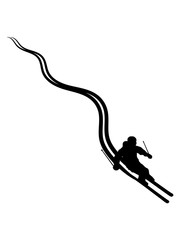 spuren linie pfad striche ski fahren runter berg winter sport spaß bergab berge urlaub ferien skiurlaub clipart silhouette design cool kalt langlauf schnee piste