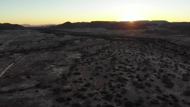 Beautiful early morning sun light landscape of Namib Naukluft desert region in Namibia