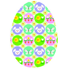 Easter egg with cute pattern