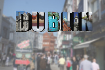 Dublin collage and street scene