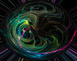 abstract digital fractal, beautiful design 