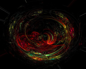 abstract digital fractal, beautiful design 