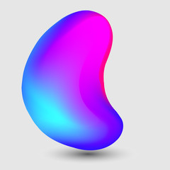 Abstract colorful gradient shape. Modern gradient element