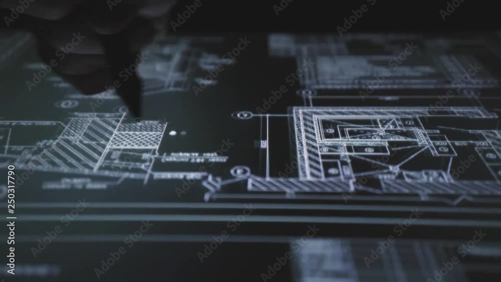 Wall mural designer engineer using creative pen display. designer working with graphics interactive tablet. dra