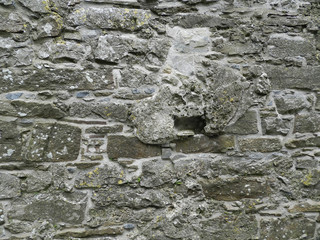 Old stone wall at Rock of Cashel, County Tipperary, Ireland