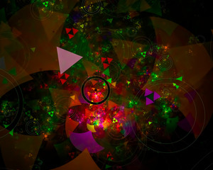 abstract digital fractal, beautiful design 