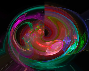 abstract digital fractal, beautiful design 