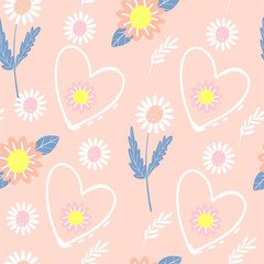 Seamless floral pattern. Vector illustration for textile, wrapping paper, poster, background, book.