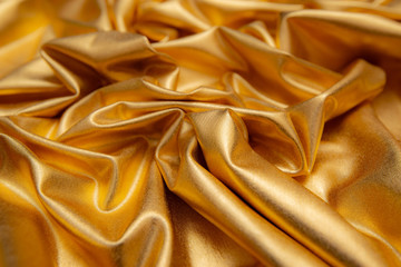 golden silk fabric background