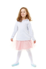 Naklejka premium Fashionable little girl.