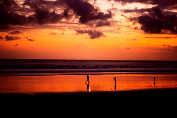 sunset on beach - 250321348