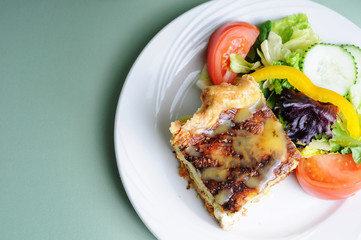 Quiche and Side Salad - Gourmet Dinner