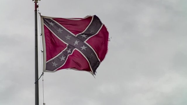Confederate Flag filmed in 4K RAW