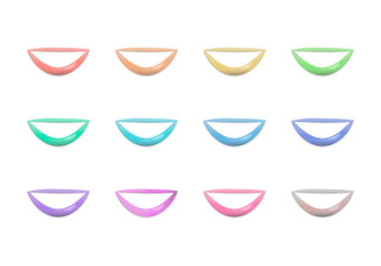 Vector mouth in different colors