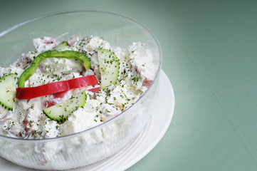 Freshly Made Redskin Potato Salad in a Large Bowl