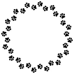 Fototapeta premium 犬の足跡 (Paw Prints of Dog. Vector Illustration)