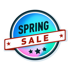 Spring season Sale label illustration
