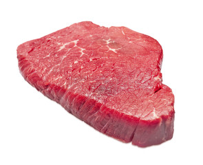 Fresh raw meat isolated on white