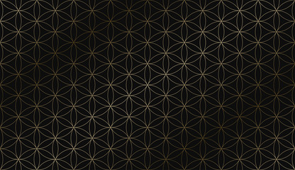 Vector geometric art deco stylish pattern - seamless luxury gold gradient design. Rich ornamental background