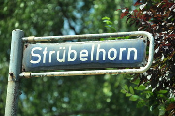 Str&uuml;belhorn road sign Hamburg