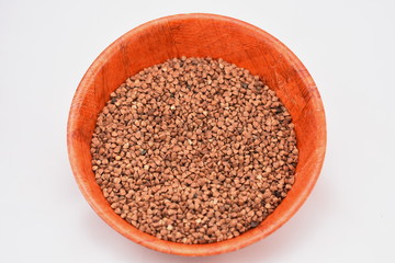 buckwheat in a bamboo pot