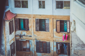 windows of a house in Havana Cuba
