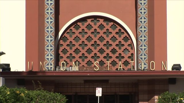 Close view of UNION STATION in Los Angeles United States