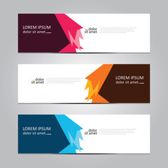 Vector abstract geometric design banner web template.
