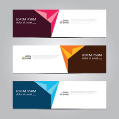 Vector abstract geometric design banner web template.