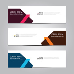 Vector abstract geometric design banner web template.