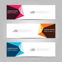 Vector abstract geometric design banner web template.