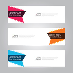 Vector abstract geometric design banner web template.