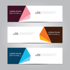 Vector abstract geometric design banner web template.