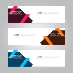 Vector abstract geometric design banner web template.
