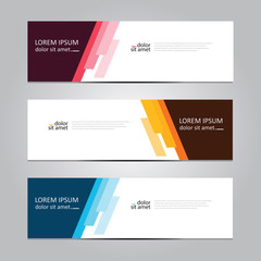 Vector abstract geometric design banner web template.