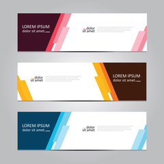 Vector abstract geometric design banner web template.