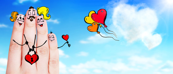 Finger Familie Konzept