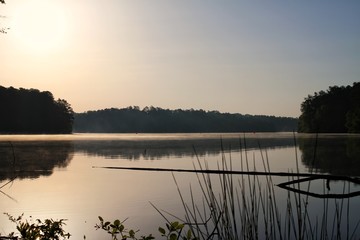 Lake at sunrise.