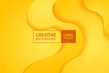 Wavy geometric background. Trendy gradient shapes composition. Colorful abstract geometric background. Paper cut background.