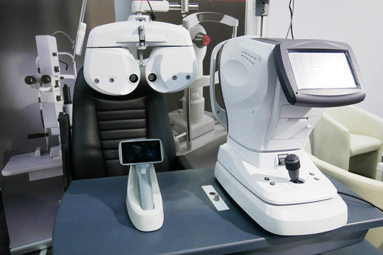 Vision health, diagnostic equipment. Ophthalmic refractometer.
