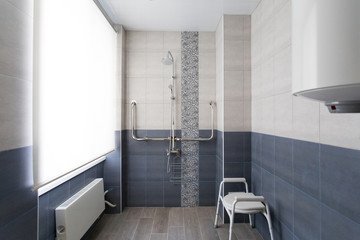 Interior bathroom for people with disabilities in the nursing home