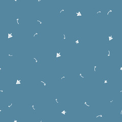 Hand drawn icon with seamless pattern for decorative design. Arrow down direction icon  design.