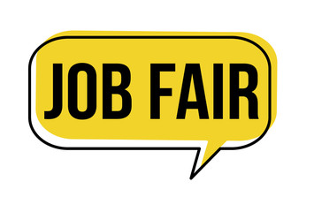 Job fair speech bubble