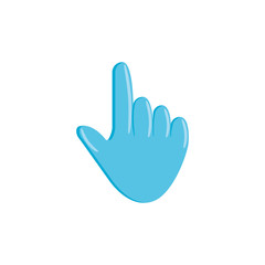 hand touching isolated icon