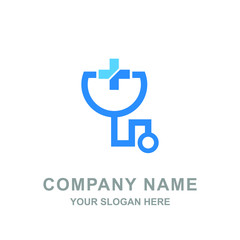 Medical Stethoscope Drugstore Healthcare Blue Cross Logo 