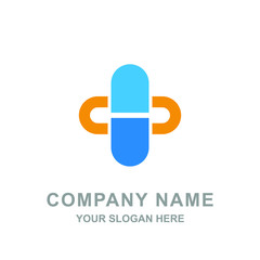 Drugstore Medical Medicine Healthcare Pharmacy Pill Logo 