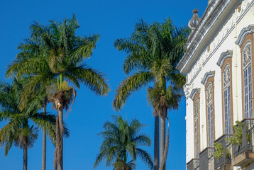 Fototapeta na wymiar Vista da fachada do prédio da Prefeitura de São João del Rey