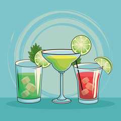 tropical cocktail poster