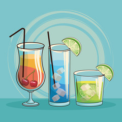 tropical cocktail poster